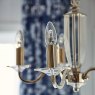 Laura Ashley Laura Ashley - Carson 5lt Chandelier Cut Glass Antique Brass