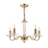 Laura Ashley Laura Ashley - Carson 5lt Chandelier Cut Glass Antique Brass