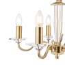 Laura Ashley Laura Ashley - Carson 5lt Chandelier Cut Glass Antique Brass