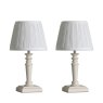 Laura Ashley Laura Ashley - Tate Table Lamp Distressed Wood With Shade (Twin Pack)