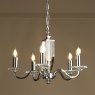 Laura Ashley Laura Ashley - Carson 5lt Chandelier Cut Glass Polished Nickel