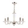 Laura Ashley Laura Ashley - Carson 5lt Chandelier Cut Glass Polished Nickel