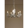 Laura Ashley Laura Ashley - Carson 5lt Chandelier Cut Glass Polished Nickel