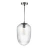 Dar Lighting Dar - Abrielle Pendant Polished Nickel and Ribbed Glass