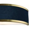Dar Lighting Dar - Alvaro Wall Light Brushed Brass With Blue Shade