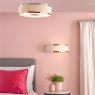 Dar Lighting Dar - Alvaro Wall Light Polished Chrome With Ivory Shade