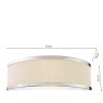 Dar Lighting Dar - Alvaro Wall Light Polished Chrome With Ivory Shade