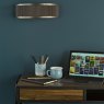Dar Lighting Dar - Alvaro Wall Light Antique Bronze With Brown Shade