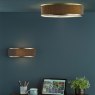 Dar Lighting Dar - Alvaro Wall Light Antique Bronze With Brown Shade