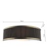 Dar Lighting Dar - Alvaro Wall Light Antique Bronze With Brown Shade