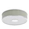 Dar Lighting Dar - Alvaro 3 Light Flush Polished Chrome With Ivory shade
