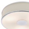 Dar Lighting Dar - Alvaro 3 Light Flush Polished Chrome With Ivory shade