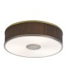 Dar Lighting Dar - Alvaro 3 Light Flush Antique Bronze With Brown Shade