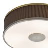 Dar Lighting Dar - Alvaro 3 Light Flush Antique Bronze With Brown Shade