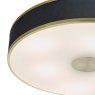 Dar Lighting Dar - Alvaro 6 Light Flush Brushed Brass With Blue shade