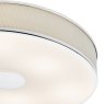 Dar Lighting Dar - Alvaro 6 Light Flush Polished Chrome With Ivory shade