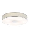 Dar Lighting Dar - Alvaro 6 Light Flush Polished Chrome With Ivory shade