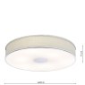 Dar Lighting Dar - Alvaro 6 Light Flush Polished Chrome With Ivory shade