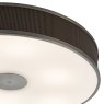 Dar Lighting Dar - Alvaro 6 Light Flush Antique Bronze With Brown Shade