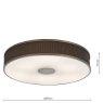 Dar Lighting Dar - Alvaro 6 Light Flush Antique Bronze With Brown Shade