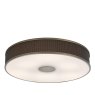 Dar Lighting Dar - Alvaro 6 Light Flush Antique Bronze With Brown Shade