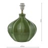Dar Lighting Dar - Amrita Ceramic Table Lamp Green and Antique Brass Base Only