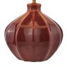 Dar Lighting Dar - Amrita Ceramic Table Lamp Red and Antique Brass Base Only