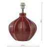 Dar Lighting Dar - Amrita Ceramic Table Lamp Red and Antique Brass Base Only