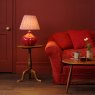 Dar Lighting Dar - Amrita Ceramic Table Lamp Red and Antique Brass Base Only