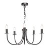 Dar Lighting Dar - Becca 5 Light Pendant (Matt Black Fitting Only)