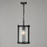 Dar Lighting Dar - Bianka Pendant Matt Black and Ribbed Glass