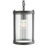 Dar Lighting Dar - Bianka Pendant Matt Black and Ribbed Glass