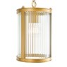 Dar Lighting Dar - Bianka Pendant Bronze and Ribbed Glass