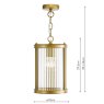 Dar Lighting Dar - Bianka Pendant Bronze and Ribbed Glass