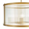 Dar Lighting Dar - Bianka 3 Light Pendant Bronze and Ribbed Glass