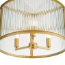 Dar Lighting Dar - Bianka 3 Light Pendant Bronze and Ribbed Glass