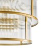 Dar Lighting Dar - Bianka 6 Light Pendant Bronze and Ribbed Glass