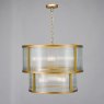 Dar Lighting Dar - Bianka 6 Light Pendant Bronze and Ribbed Glass