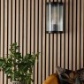 Dar Lighting Dar - Bianka Wall Light Matt Black and Ribbed Glass