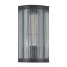 Dar Lighting Dar - Bianka Wall Light Matt Black and Ribbed Glass