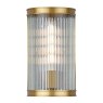 Dar Lighting Dar - Bianka Wall Light Bronze and Ribbed Glass