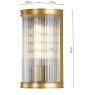 Dar Lighting Dar - Bianka Wall Light Bronze and Ribbed Glass