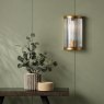 Dar Lighting Dar - Bianka Wall Light Bronze and Ribbed Glass