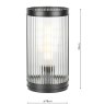 Dar Lighting Dar - Bianka Table Lamp Matt Black and Ribbed Glass