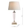 Laura Ashley Laura Ashley - Carson Medium table Lamp Polished Nickel Crystal Base Only