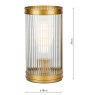 Dar Lighting Dar - Bianka Table Lamp Bronze and Ribbed Glass