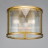 Dar Lighting Dar - Bianka 3 Light Flush Bronze and Ribbed Glass