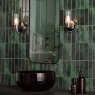 Dar Lighting Dar - Bolton Bathroom Wall Light Polished Chrome and Ribbed Glass IP44