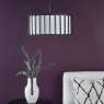 Dar Lighting Dar - Cagliari 4 Light Armed Pendant Matt Black and Ivory