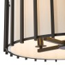 Dar Lighting Dar - Cagliari 4 Light Armed Pendant Matt Black and Ivory